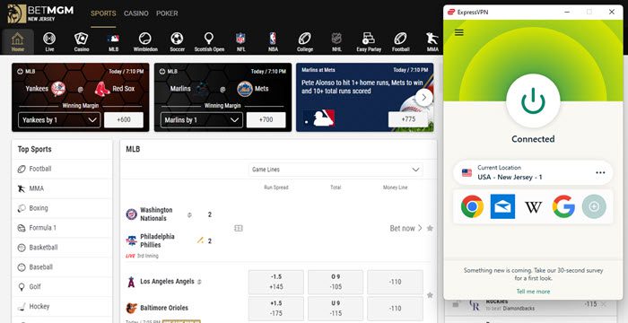 ExpressVPN BetMGM