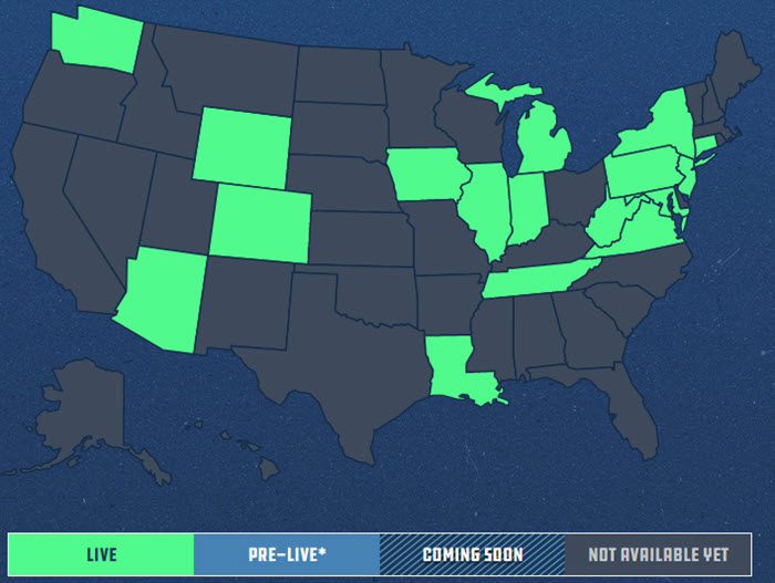US States that allow FanDuel